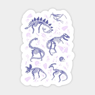 Excavated Dinosaurs on Very Peri Sticker